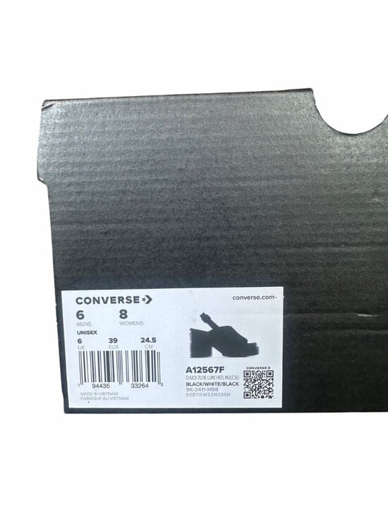 ⭐Converse Chuck 70 De Luxe Heel Platform Sz 6 Men\'s shoes Sandal Black A12567F main image 7